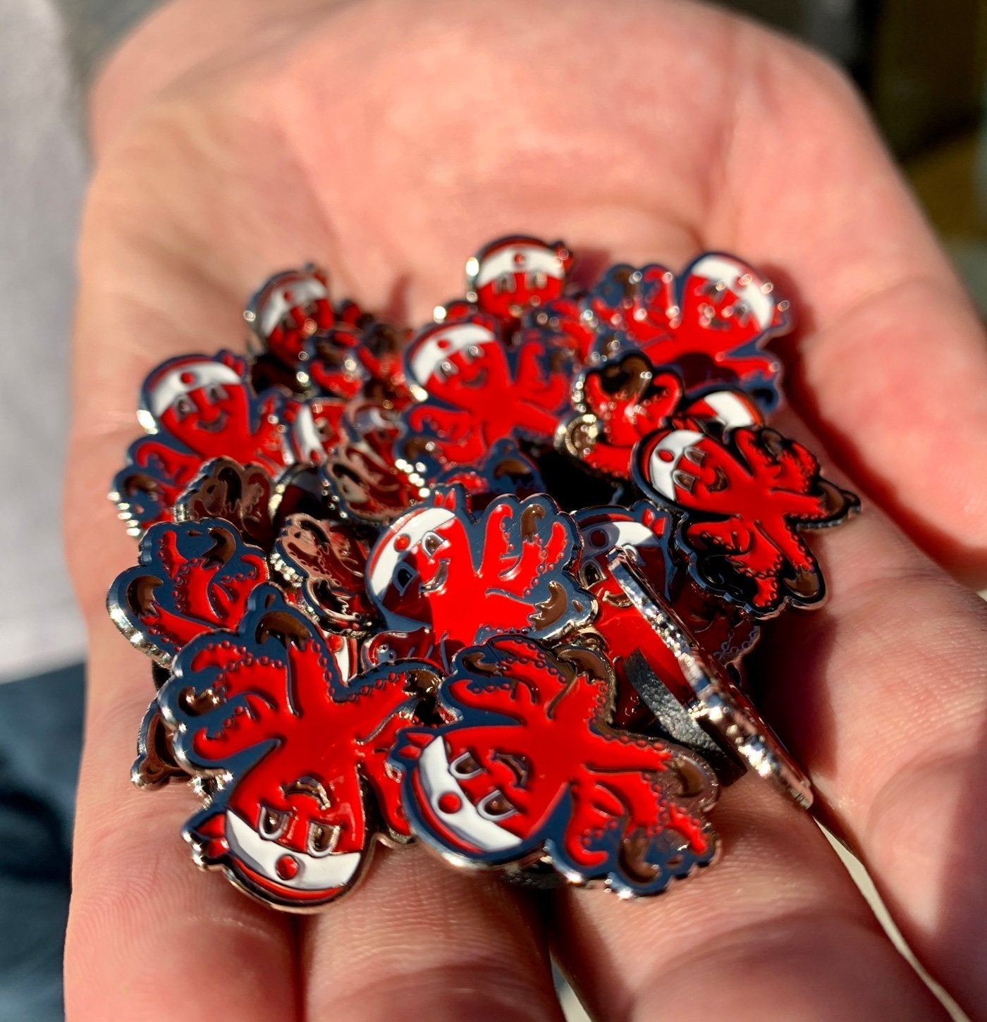 Red Octo Pin - Young Market Pin Selection